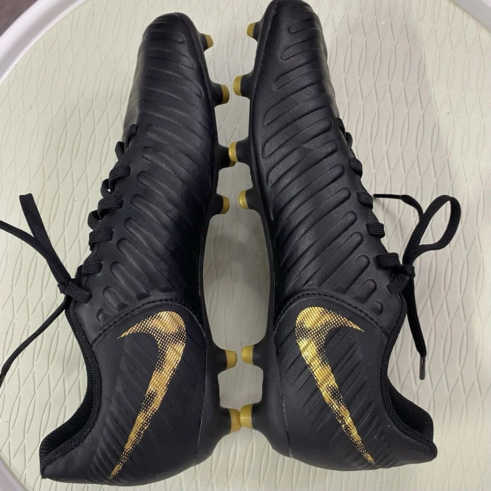 Nike Men's‎ Boys Tiempo Legend 7 Club FG Soccer Cleats AO2597-077 Black/Gold